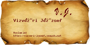 Vizvári József névjegykártya